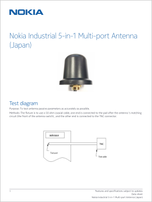 Nokia Industrial 5-in-1 Multi-port Antenna データシート