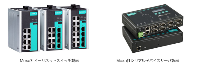 Moxa社イーサネットスイッチ製品/Moxa社シリアルデバイスサーバ製品